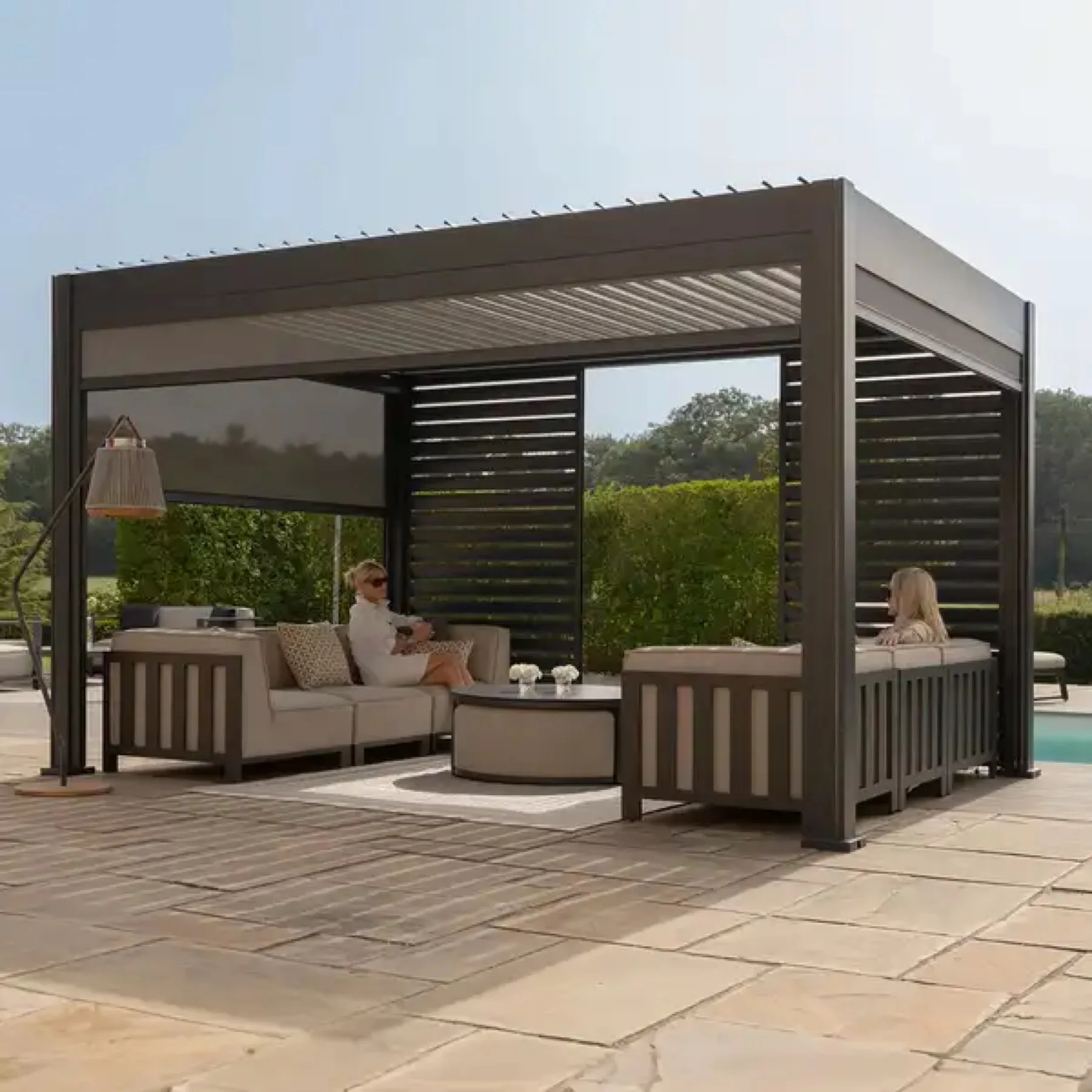 Aluminium shutter outdoor area